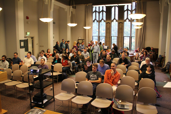 Approximately 60 GIS users attended the CUGOS 2013 Fall Fling. Image courtesy of Aaron Racicot.
