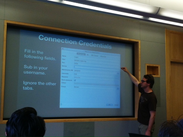 Nick introducing postgis like a madman!